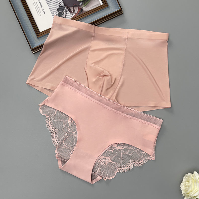 Ice Silk komplet za par za ljeto: muške bokserice i ženske gaćice