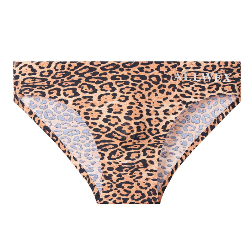 Bešavne muške gaćice s niskim strukom, prozračne, leopard uzorak