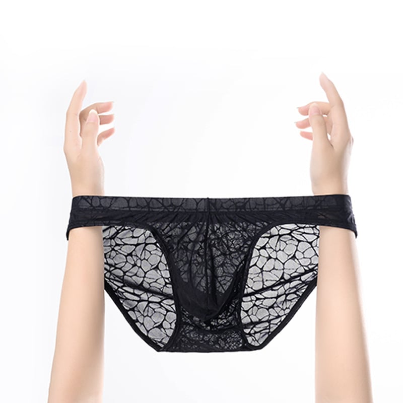Muške trokutaste gaće, prozračni nylon 70–80%, pletene, srednji pojas, ljeto