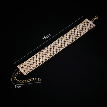 Moterų apyrankė – auksu dengta, geometrinis dizainas, vestuvinės suknelės aksesuaras, Chong'an