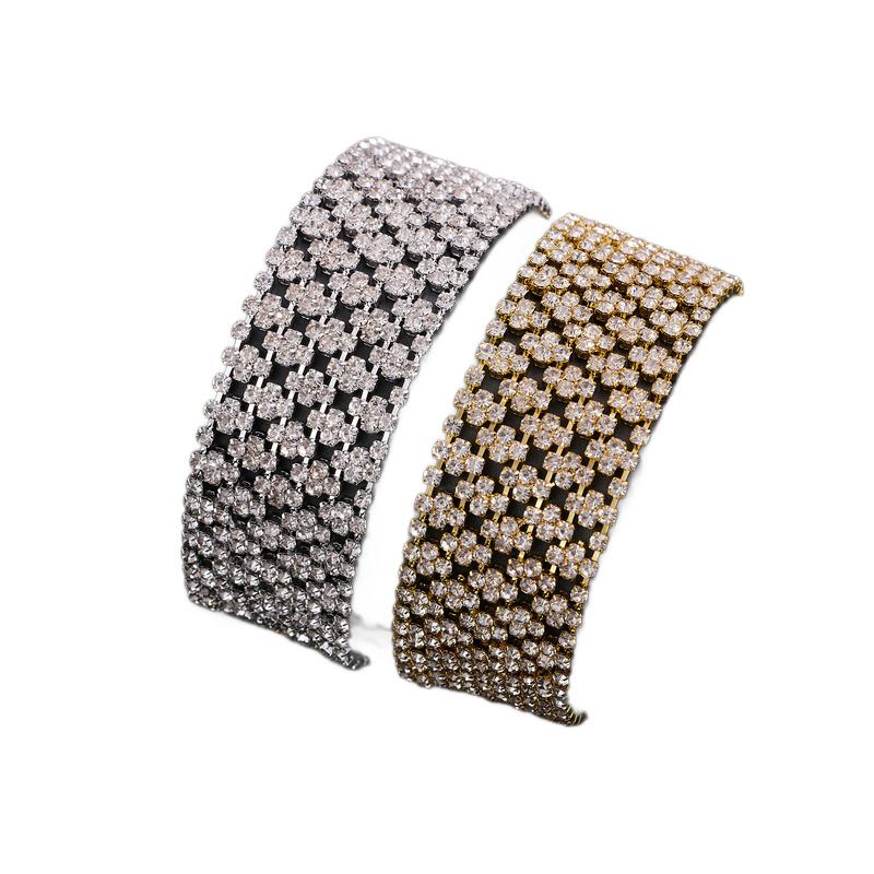 Moterų apyrankė – auksu dengta, geometrinis dizainas, vestuvinės suknelės aksesuaras, Chong'an