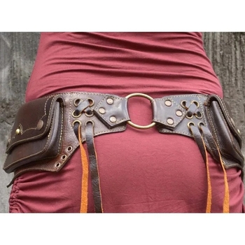 Srednjovjekovna steampunk retro pojasna torbica za telefon – Halloween cosplay Viking kostim — Za odrasle, Ljeto 2024, Brand: Other