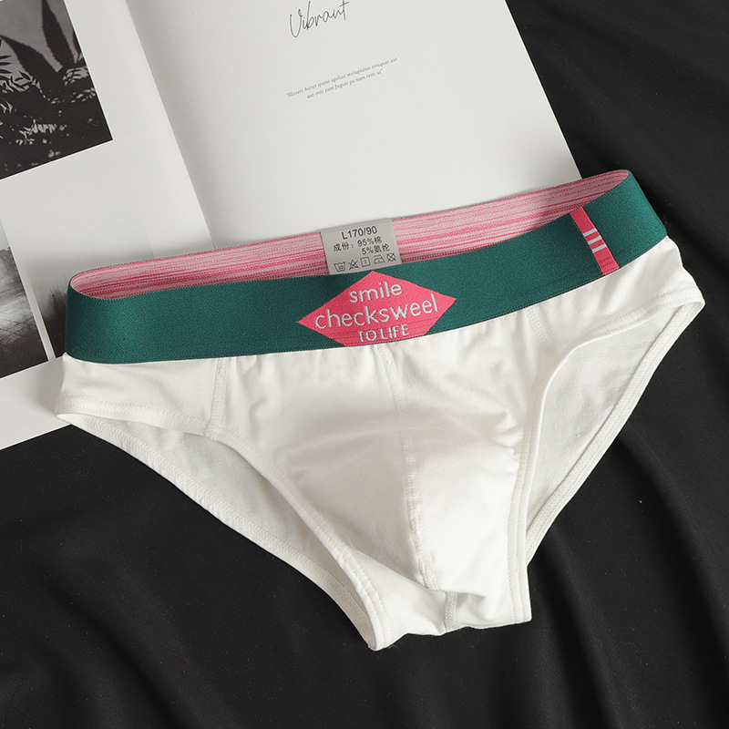 Férfi pamut alsónemű, légáteresztő, kötött anyag, alacsony derekú, stílus alsónemű