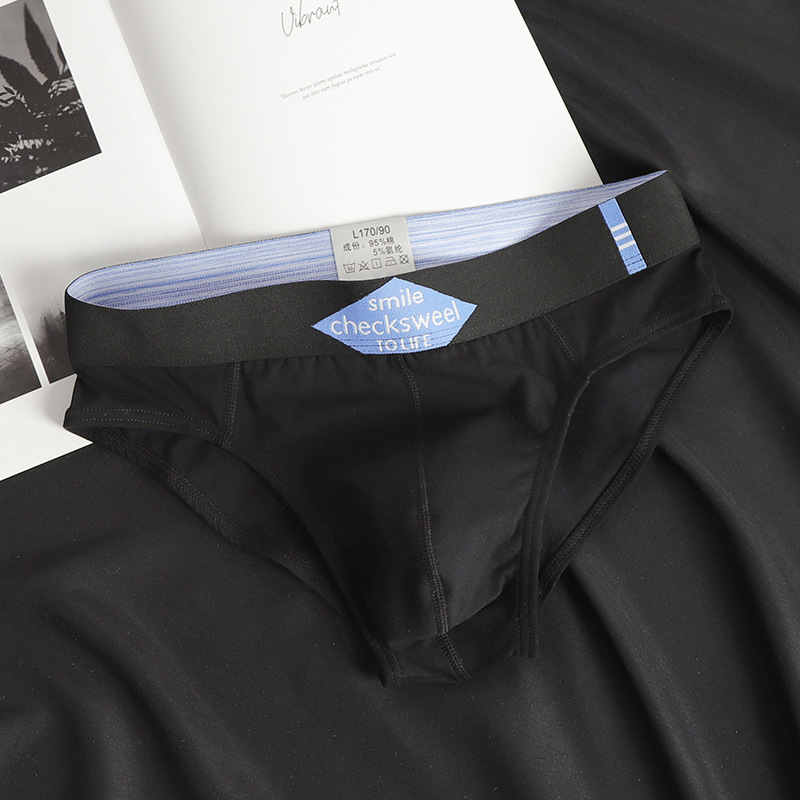 Férfi pamut alsónemű, légáteresztő, kötött anyag, alacsony derekú, stílus alsónemű