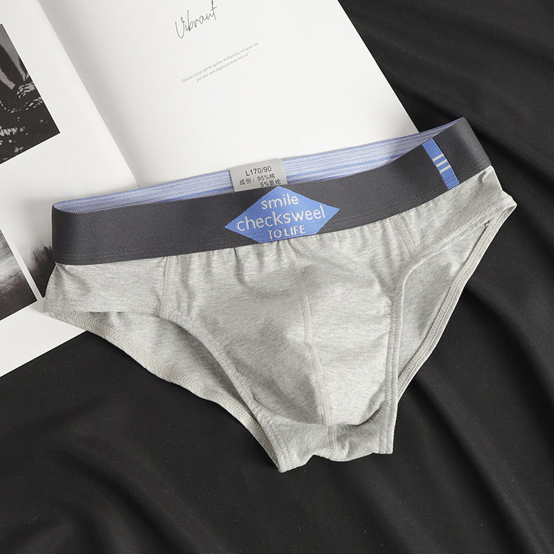 Férfi pamut alsónemű, légáteresztő, kötött anyag, alacsony derekú, stílus alsónemű