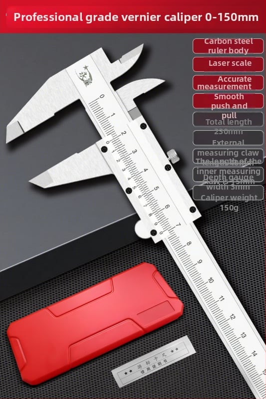 Rozsdamentes acél Vernier tolómérő, nagy pontosságú ipari osztály