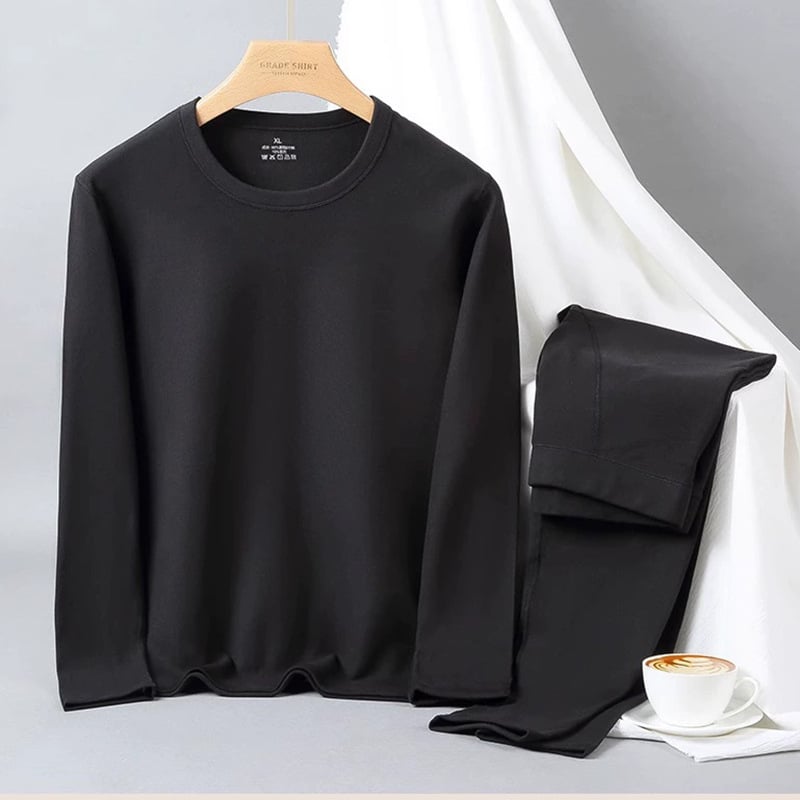 Termo apatinių komplektas žiemai, šilumos generavimas, elastingas, išlaiko šilumą; audinys: kationinis poliesteris, 100% poliesteris, svoris 181-200 g/m2, vieno sluoksnio, vyrams