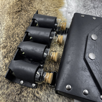 Cosplay övtáska középkori alkímiai üveggel, nordikus Viking-stílusú retro — Haifan, felnőtteknek, 2024 tavasz