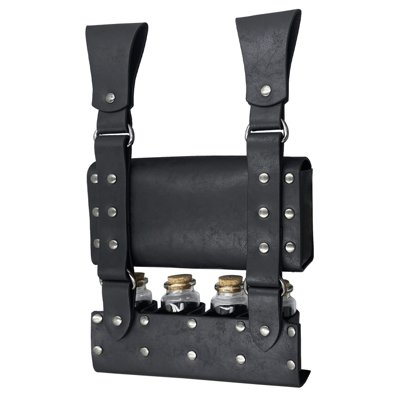 Cosplay övtáska középkori alkímiai üveggel, nordikus Viking-stílusú retro — Haifan, felnőtteknek, 2024 tavasz