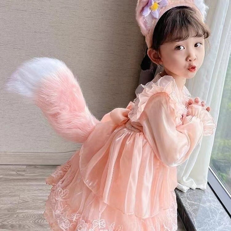 Ling Nabel coadă de anime pentru cosplay, coadă din pluș pentru copii, primăvara 2024