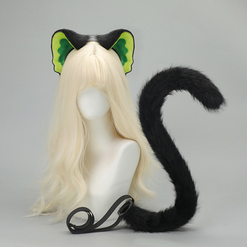 Set urechi și coadă de pisică pentru cosplay cu clips de păr - Brand: other; Vârstă: adult; Disponibil: în stoc; Lansare: Vara 2025