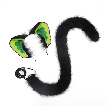 Set urechi și coadă de pisică pentru cosplay cu clips de păr - Brand: other; Vârstă: adult; Disponibil: în stoc; Lansare: Vara 2025