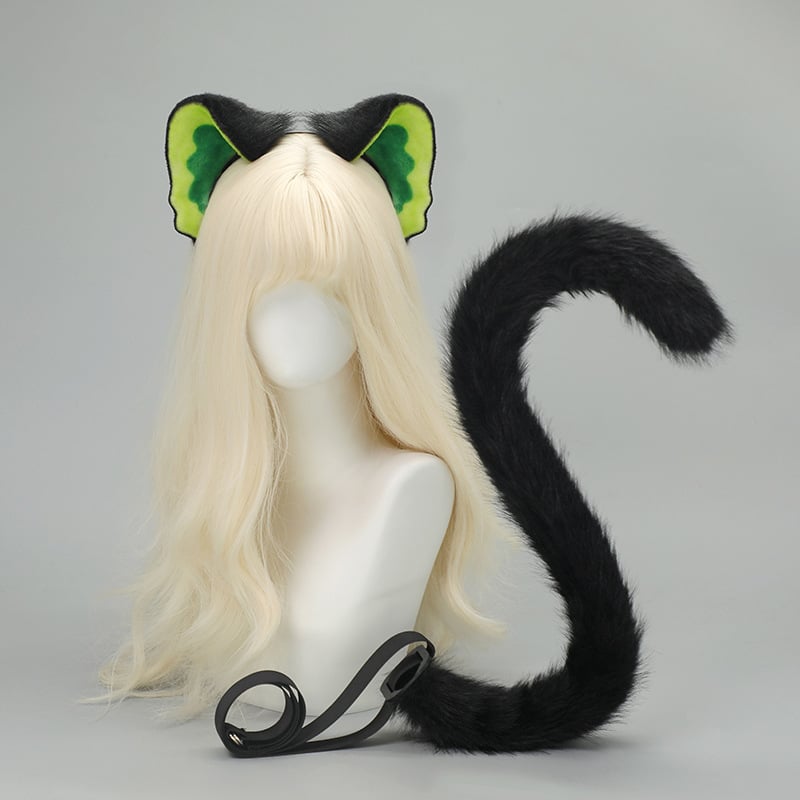 Set urechi și coadă de pisică pentru cosplay cu clips de păr - Brand: other; Vârstă: adult; Disponibil: în stoc; Lansare: Vara 2025