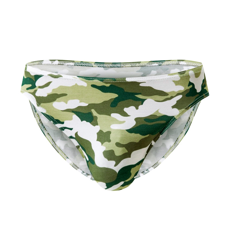 Boxeri bărbați camuflați din Modal Lenzing, respirabili, tricotate, talie joasă