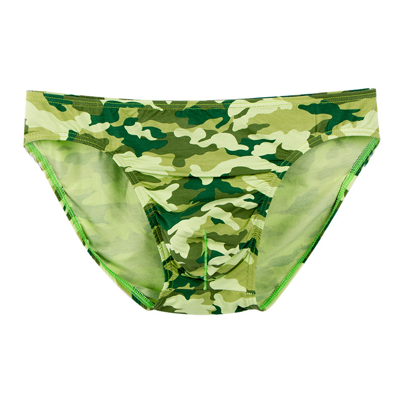 Boxeri bărbați camuflați din Modal Lenzing, respirabili, tricotate, talie joasă