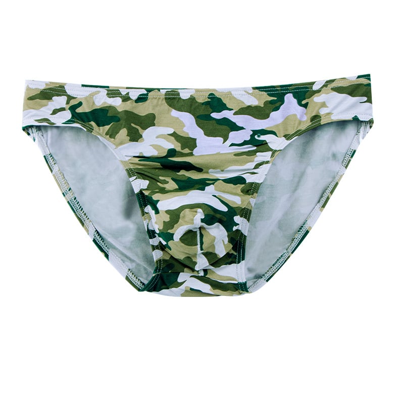 Boxeri bărbați camuflați din Modal Lenzing, respirabili, tricotate, talie joasă