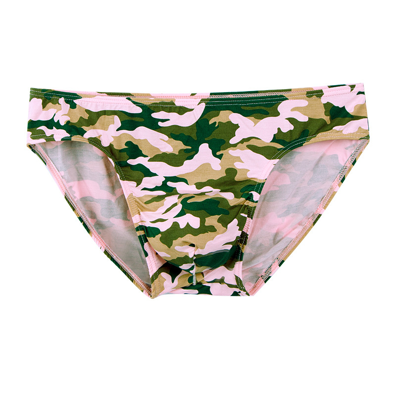 Boxeri bărbați camuflați din Modal Lenzing, respirabili, tricotate, talie joasă