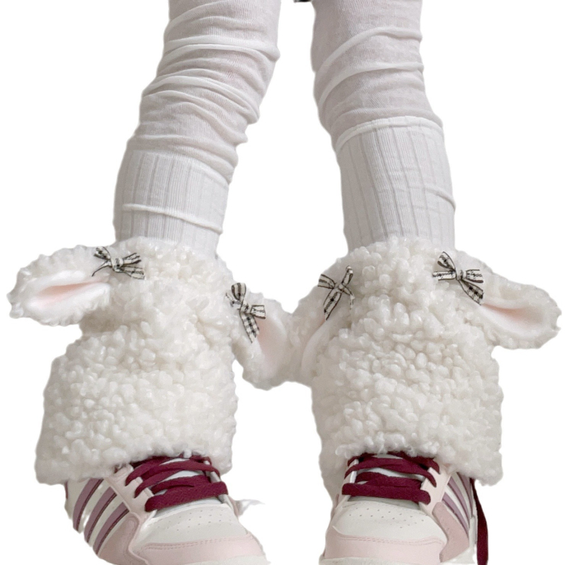 Acoperiri pluș pentru încălțăminte și șosete pentru fete, toamnă-iarnă, protecție pentru urechi, accesorii pentru picioare, brand Ah daimi