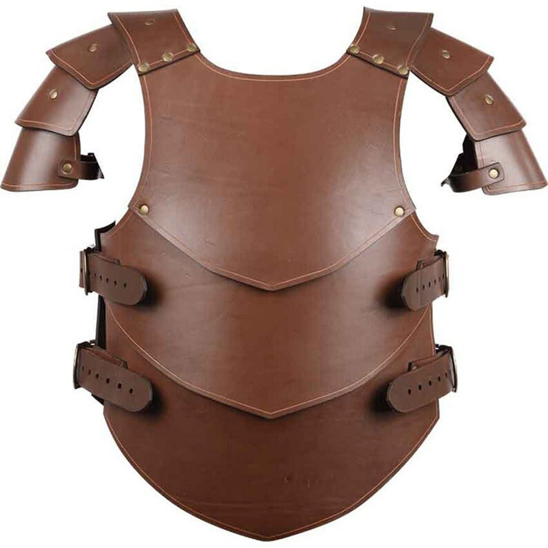 Kožni oklop za cosplay za odrasle – Viking ratnik, srednjovjekovni renesansni stil, ljeto 2024