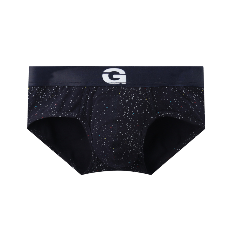 Boxeri triungi pentru bărbați din bumbac, respirabili, stil sport, imprimeu cer înstelat