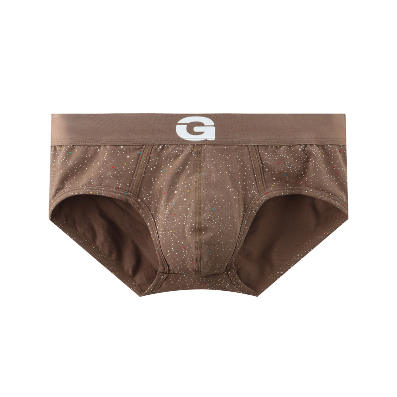 Boxeri triungi pentru bărbați din bumbac, respirabili, stil sport, imprimeu cer înstelat