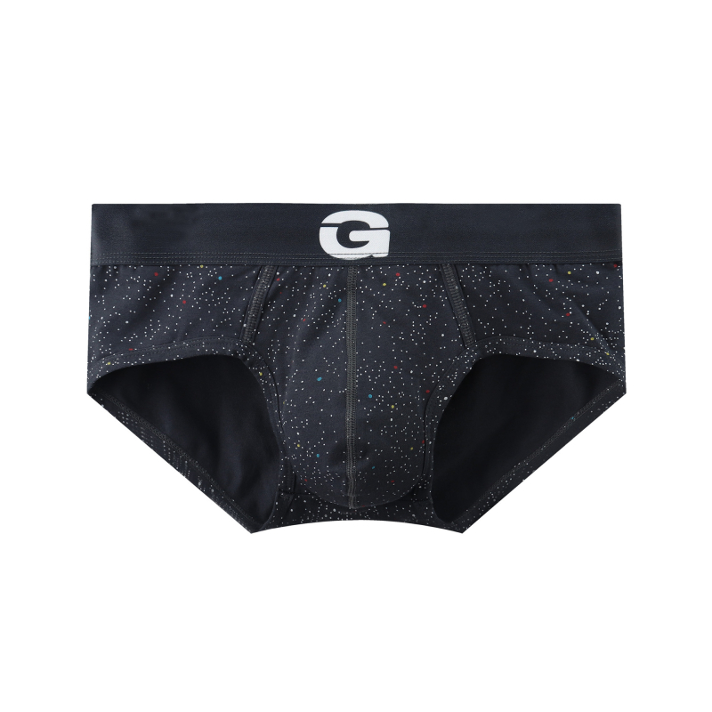 Boxeri triungi pentru bărbați din bumbac, respirabili, stil sport, imprimeu cer înstelat