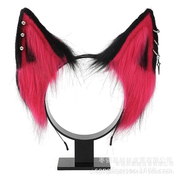 Bandă pentru cap cu urechi de pisică, accesorii plușate pentru cosplay, Desire Fox, pentru adulți, primăvara 2023, în stoc