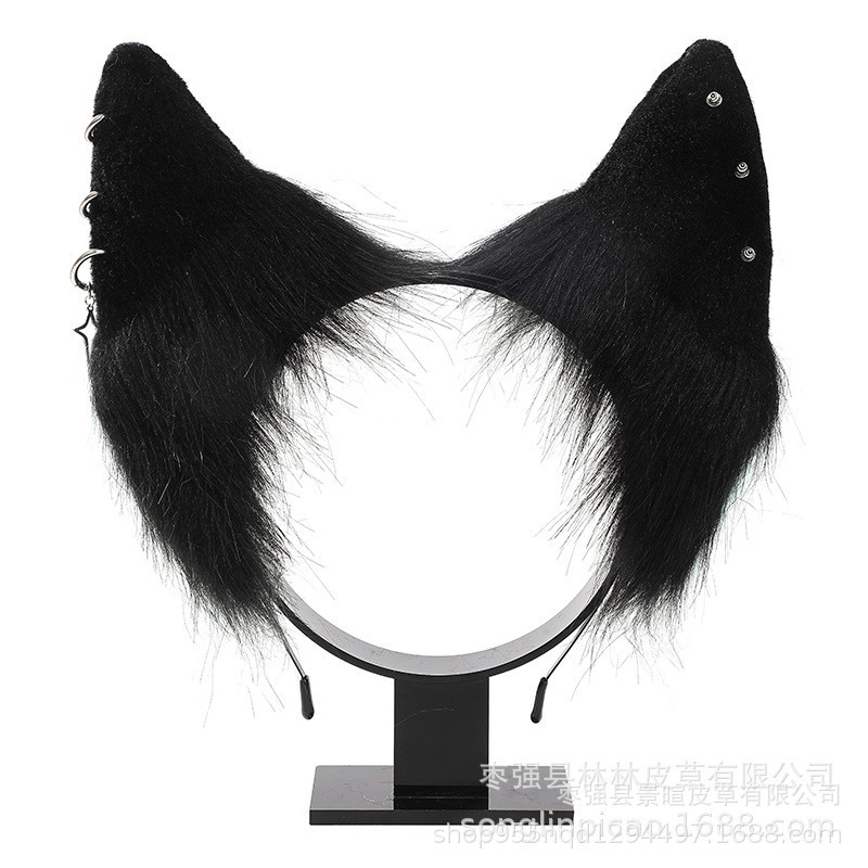 Bandă pentru cap cu urechi de pisică, accesorii plușate pentru cosplay, Desire Fox, pentru adulți, primăvara 2023, în stoc