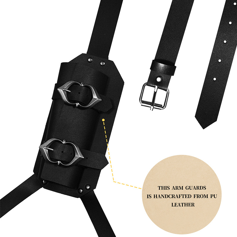 Teacă de sabie din piele, reglabilă, pentru cosplay medieval-fantezie, stil Renaștere, accesoriu pentru costum