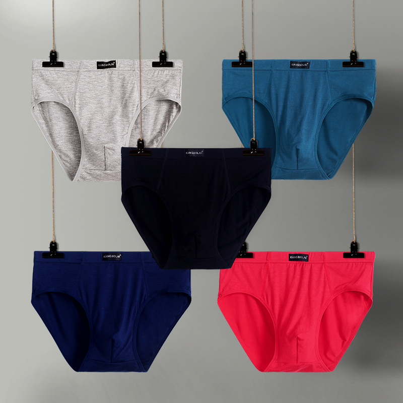 Plus-size muške bokserice od bambusovih vlakana-modal, crvene, širokog kroja, prozračne