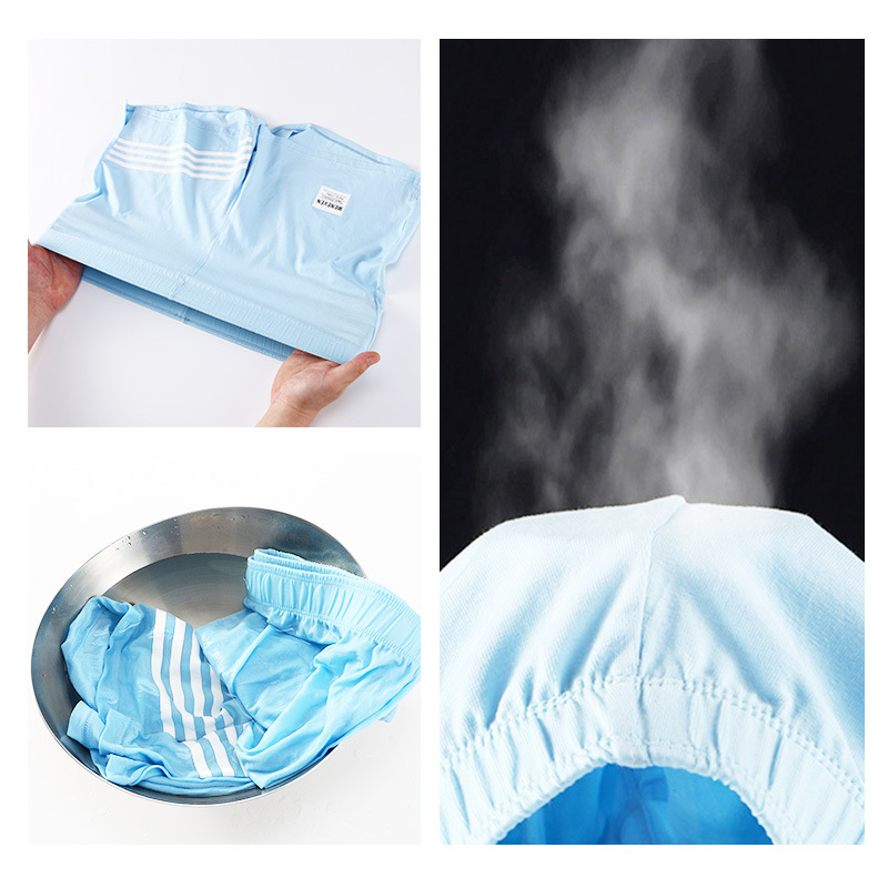 Boxeri pentru bărbați din 100% bumbac, talie medie, sport, respirabili, tricotate