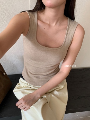 Top camisolă, croială slim, lungime scurtă, monocrom, amestec viscose-spandex, Toamnă 2025