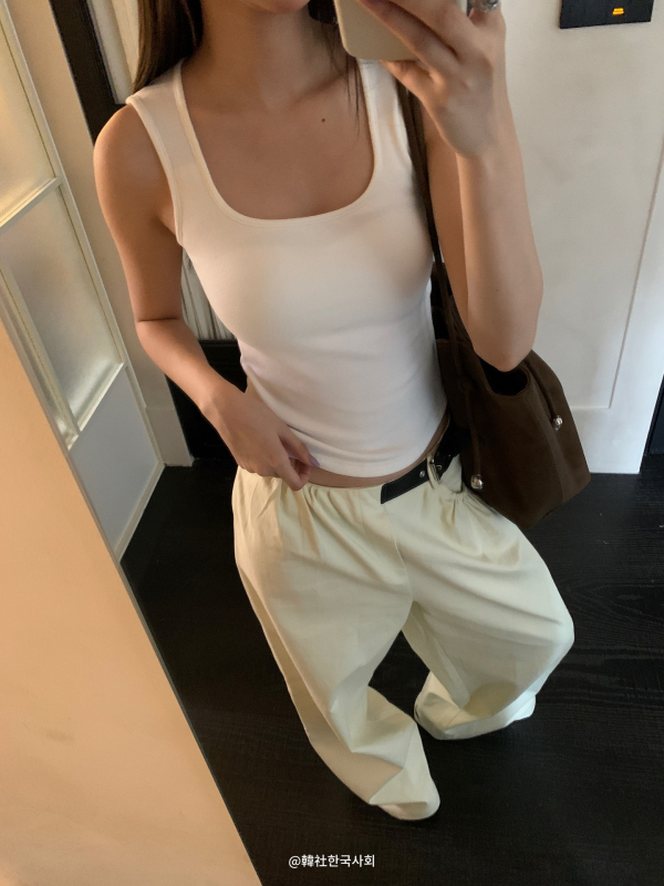 Top camisolă, croială slim, lungime scurtă, monocrom, amestec viscose-spandex, Toamnă 2025