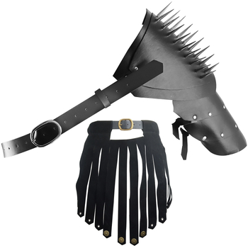 Cosplay curea din piele și protecție pentru umăr – Gladiator roman-medieval Viking, accesorii de costum pentru scenă, adulți, Primăvara 2024 (Brand: Other)