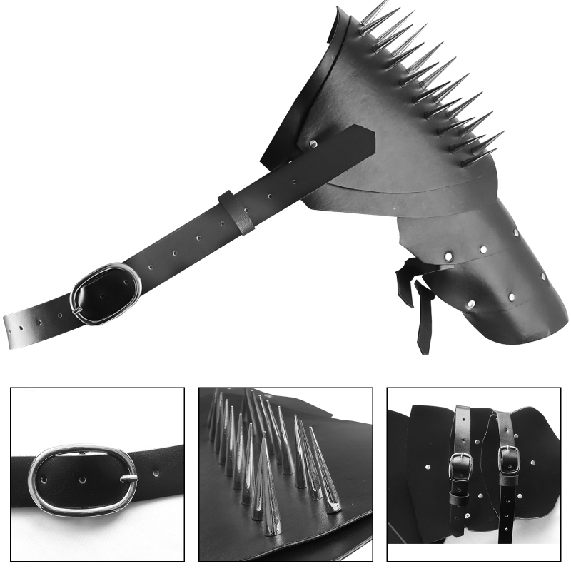 Cosplay curea din piele și protecție pentru umăr – Gladiator roman-medieval Viking, accesorii de costum pentru scenă, adulți, Primăvara 2024 (Brand: Other)