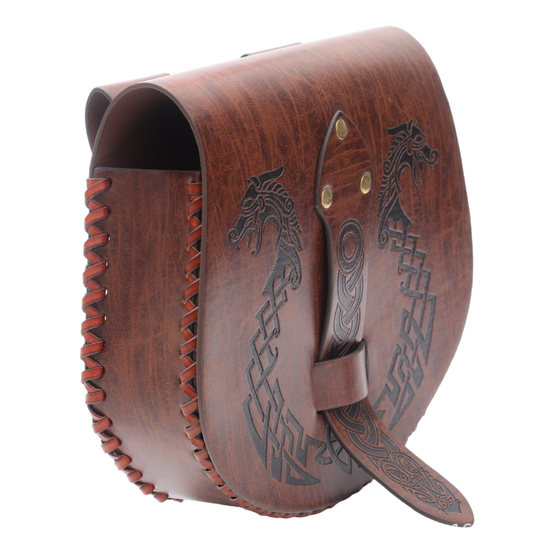 Borsetă de talie cu formă de barcă, stil Nordic Viking, design inspirat din armură (Adulți, Primăvara 2024)