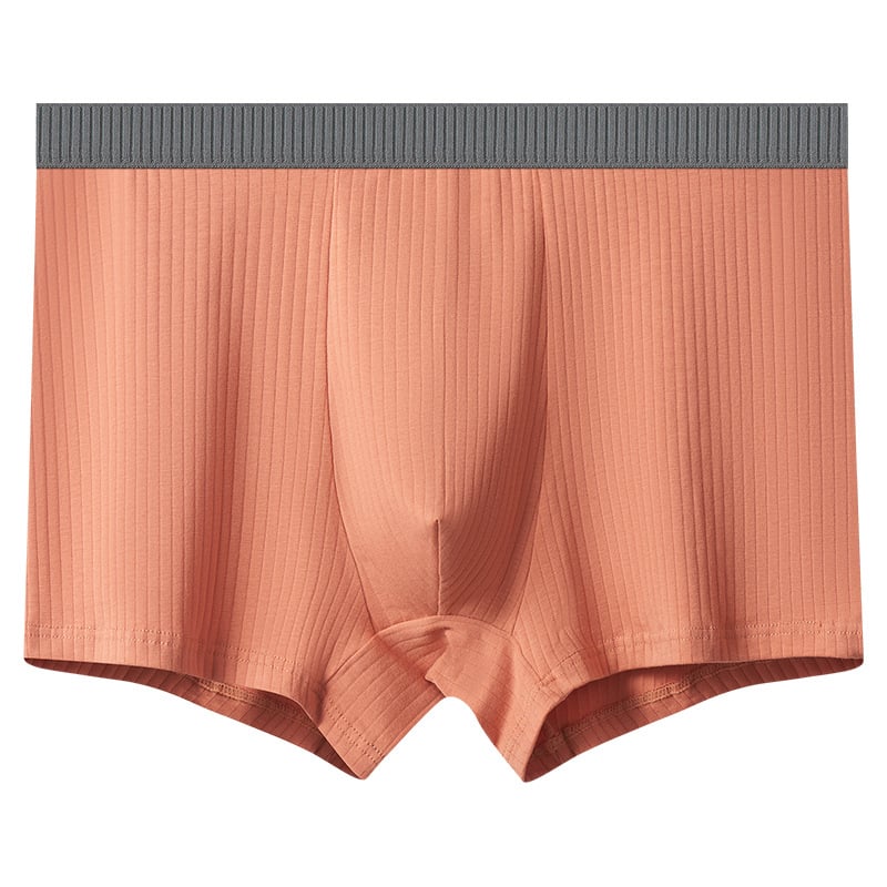 Férfi pamut alsónemű, lélegző és antibakteriális, középmagas derékvonal, kötött anyag