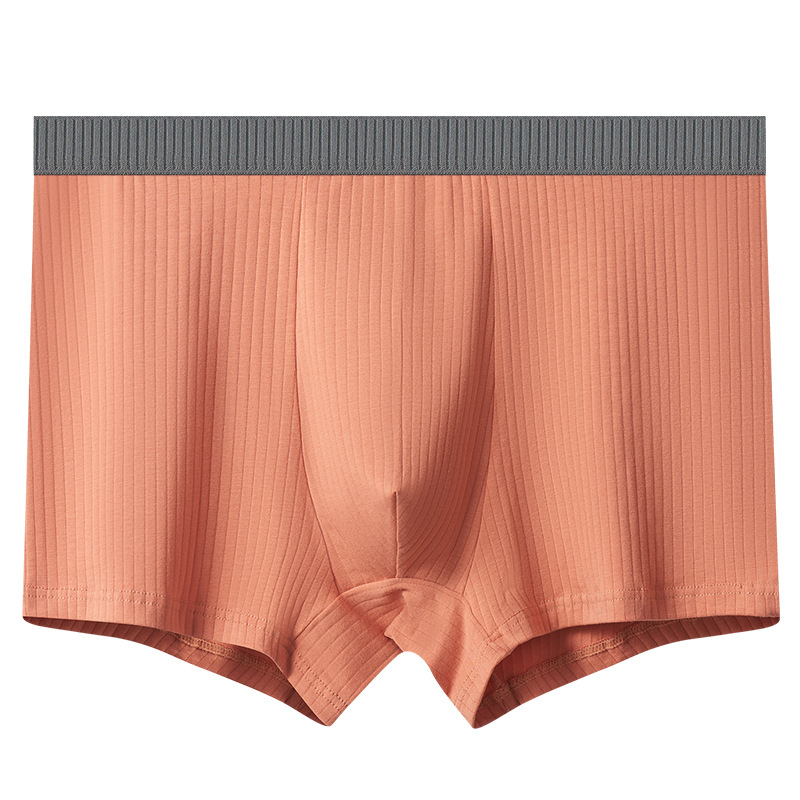 Férfi pamut alsónemű, lélegző és antibakteriális, középmagas derékvonal, kötött anyag