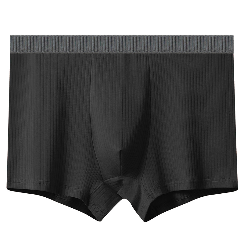 Férfi pamut alsónemű, lélegző és antibakteriális, középmagas derékvonal, kötött anyag
