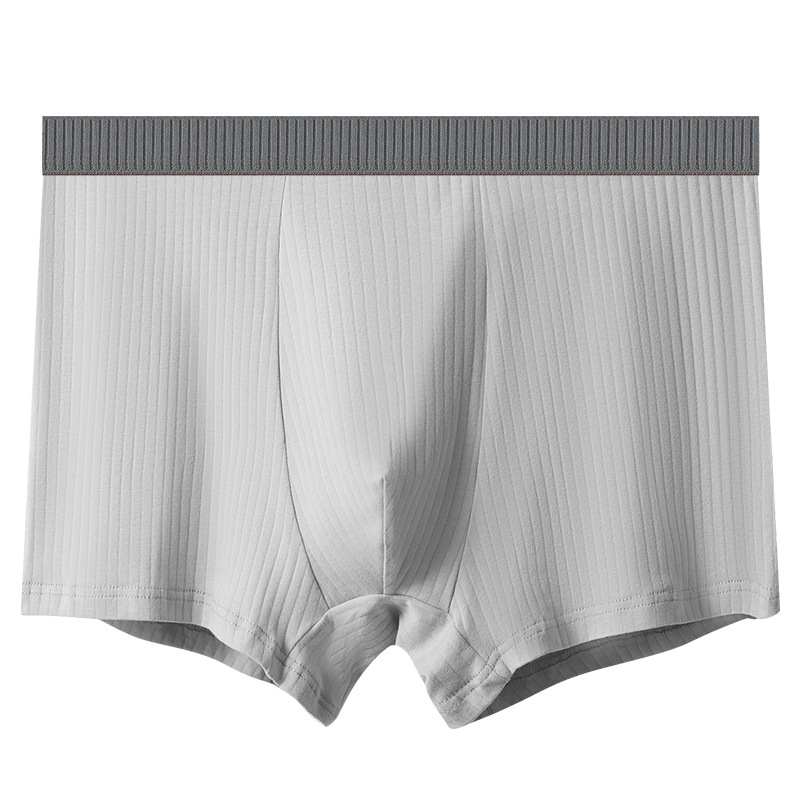 Férfi pamut alsónemű, lélegző és antibakteriális, középmagas derékvonal, kötött anyag