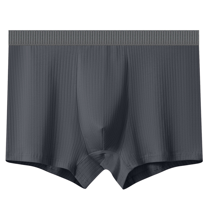 Férfi pamut alsónemű, lélegző és antibakteriális, középmagas derékvonal, kötött anyag