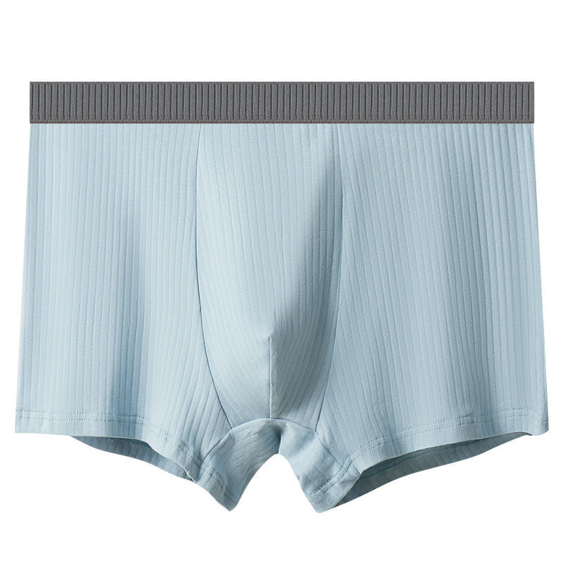 Férfi pamut alsónemű, lélegző és antibakteriális, középmagas derékvonal, kötött anyag