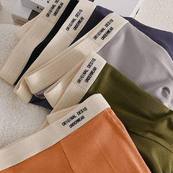 Boxeri bărbați din bumbac, confort respirabil, talie medie, patru anotimpuri, 90–95% bumbac, căptușeală din viscoză 90–95%