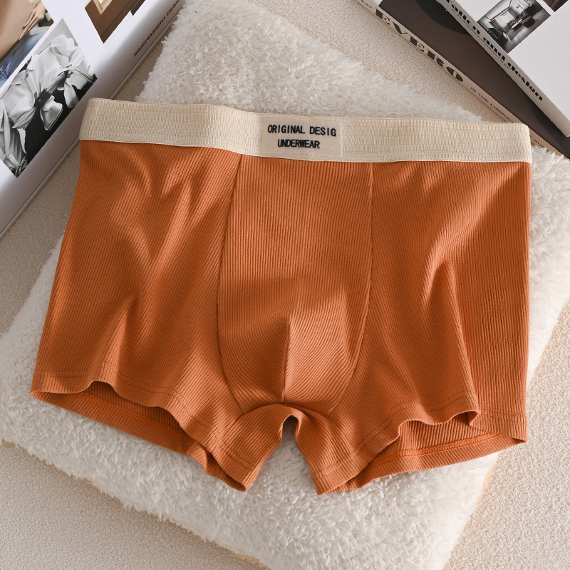 Boxeri bărbați din bumbac, confort respirabil, talie medie, patru anotimpuri, 90–95% bumbac, căptușeală din viscoză 90–95%