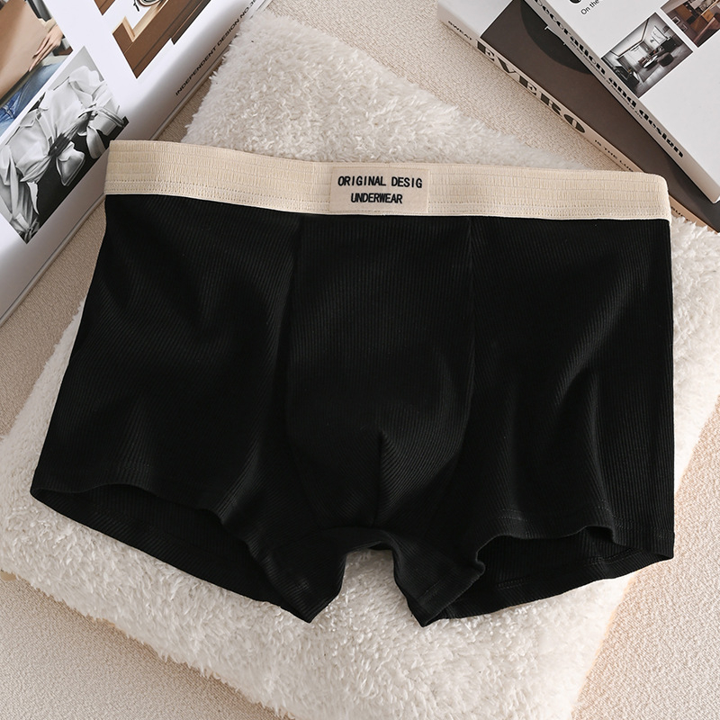 Boxeri bărbați din bumbac, confort respirabil, talie medie, patru anotimpuri, 90–95% bumbac, căptușeală din viscoză 90–95%