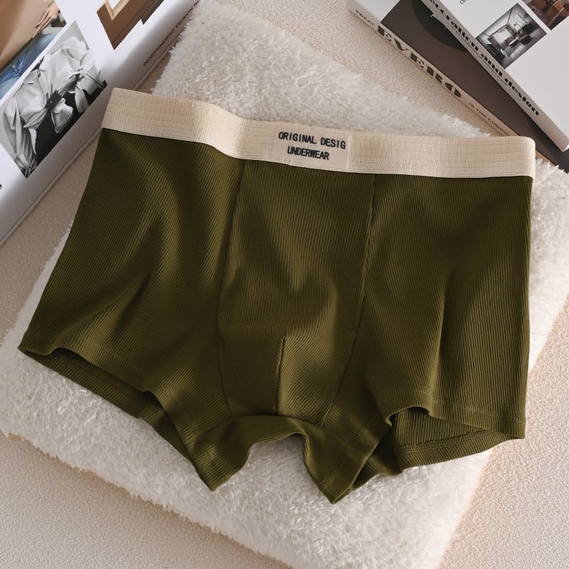 Boxeri bărbați din bumbac, confort respirabil, talie medie, patru anotimpuri, 90–95% bumbac, căptușeală din viscoză 90–95%