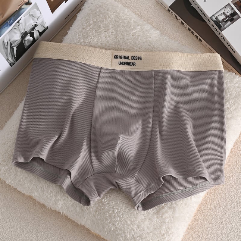 Boxeri bărbați din bumbac, confort respirabil, talie medie, patru anotimpuri, 90–95% bumbac, căptușeală din viscoză 90–95%