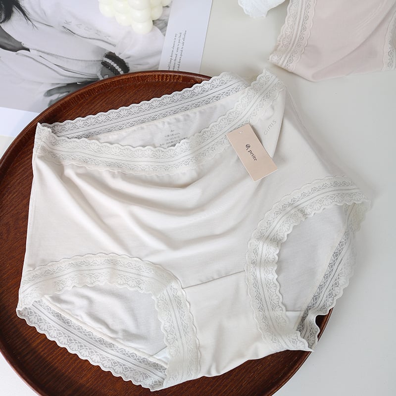 Plus-size ženske gaćice od modalnog elastana, s srednjim pojasom, prozračne, A002