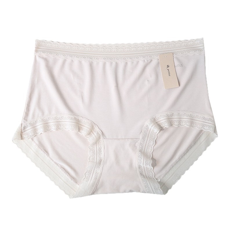 Plus-size ženske gaćice od modalnog elastana, s srednjim pojasom, prozračne, A002