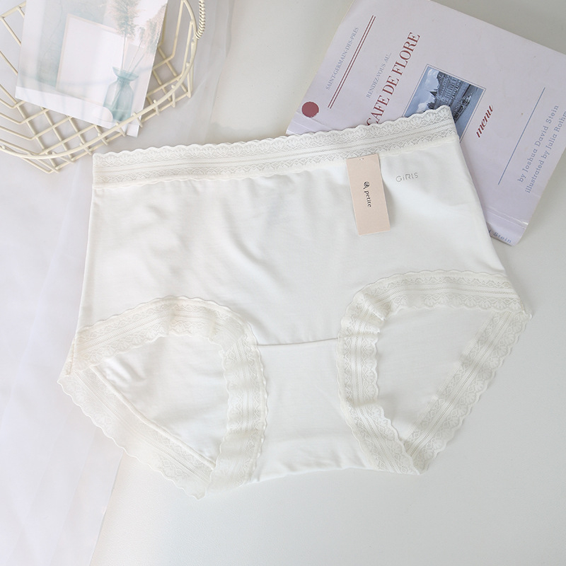Plus-size ženske gaćice od modalnog elastana, s srednjim pojasom, prozračne, A002